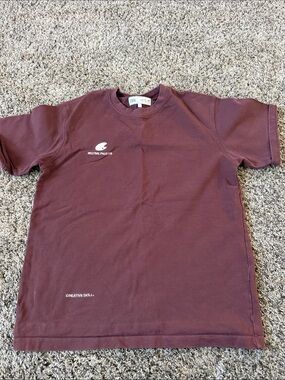 Zara Boys Maroon Short Sleeve Tee with White Graphics